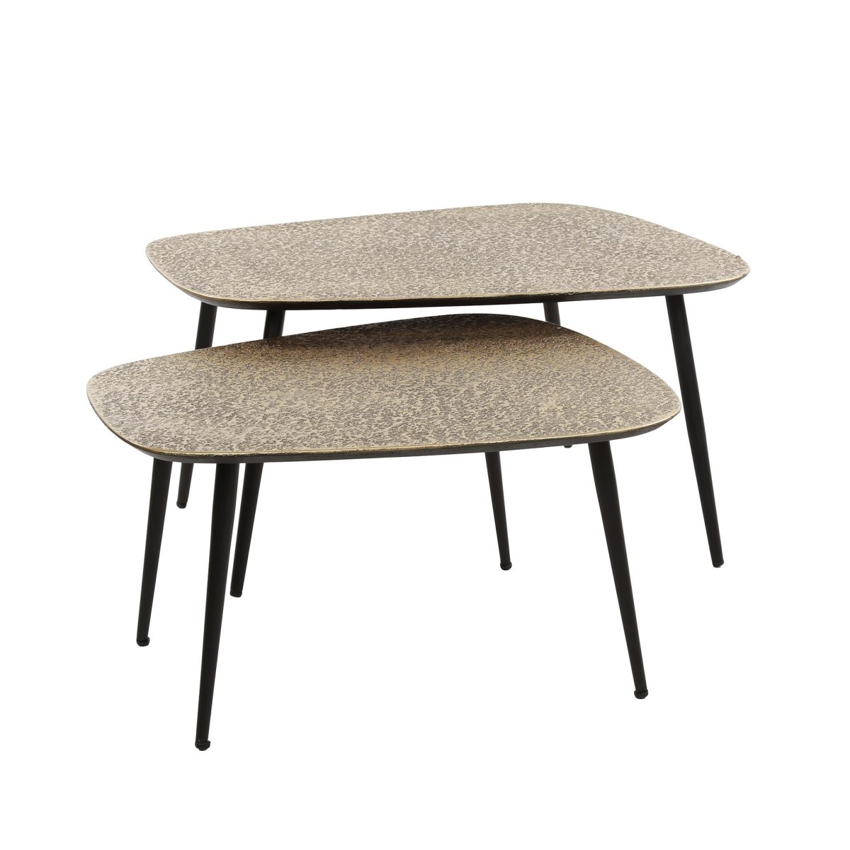 Salontafel set|2 XXL metallic | Brons antiek - Afbeelding 4