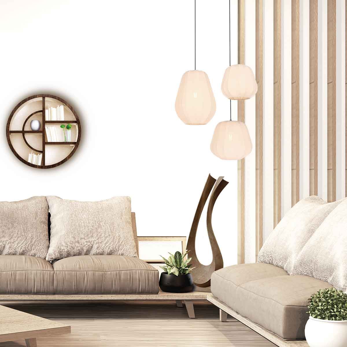 Hanglamp Sable | 1 lichts | Crème, Wit - Afbeelding 4