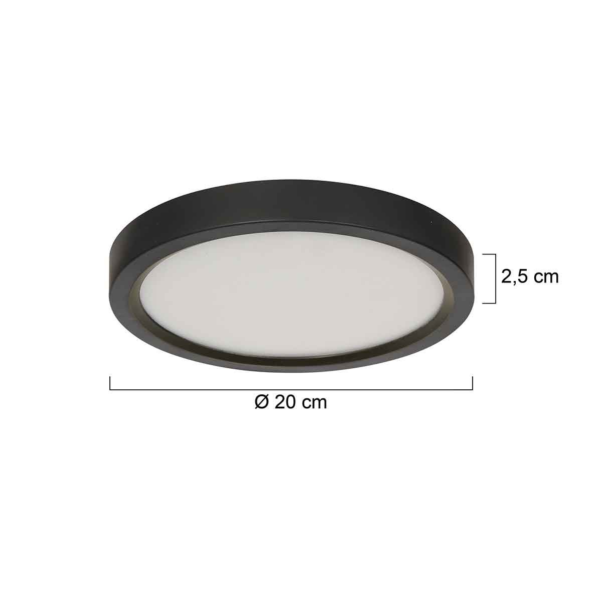 Plafondlamp Ceiling and wall | 1 lichts | Zwart - Afbeelding 8