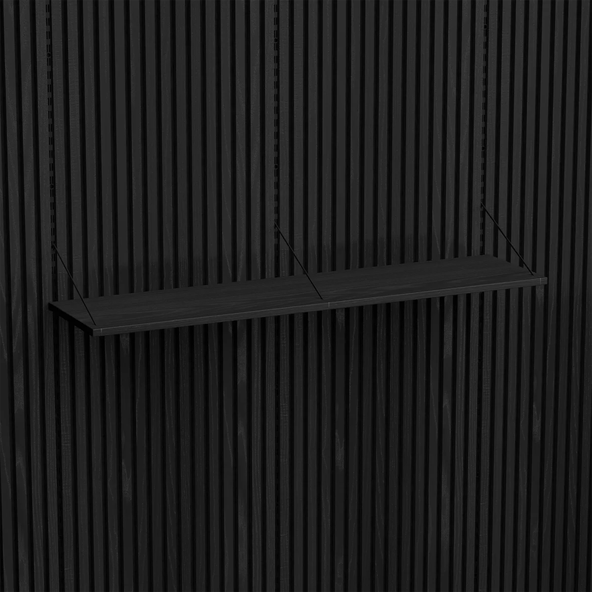 Wandplank in zwart gelakt essen 1240x300mm - Afbeelding 3