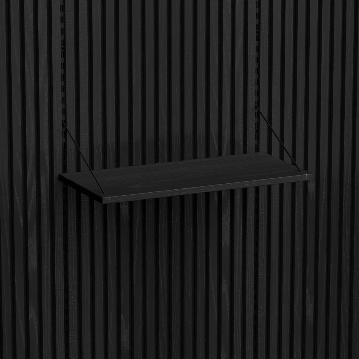 Wandplank in zwart gelakt essen 640x300mm - Afbeelding 3