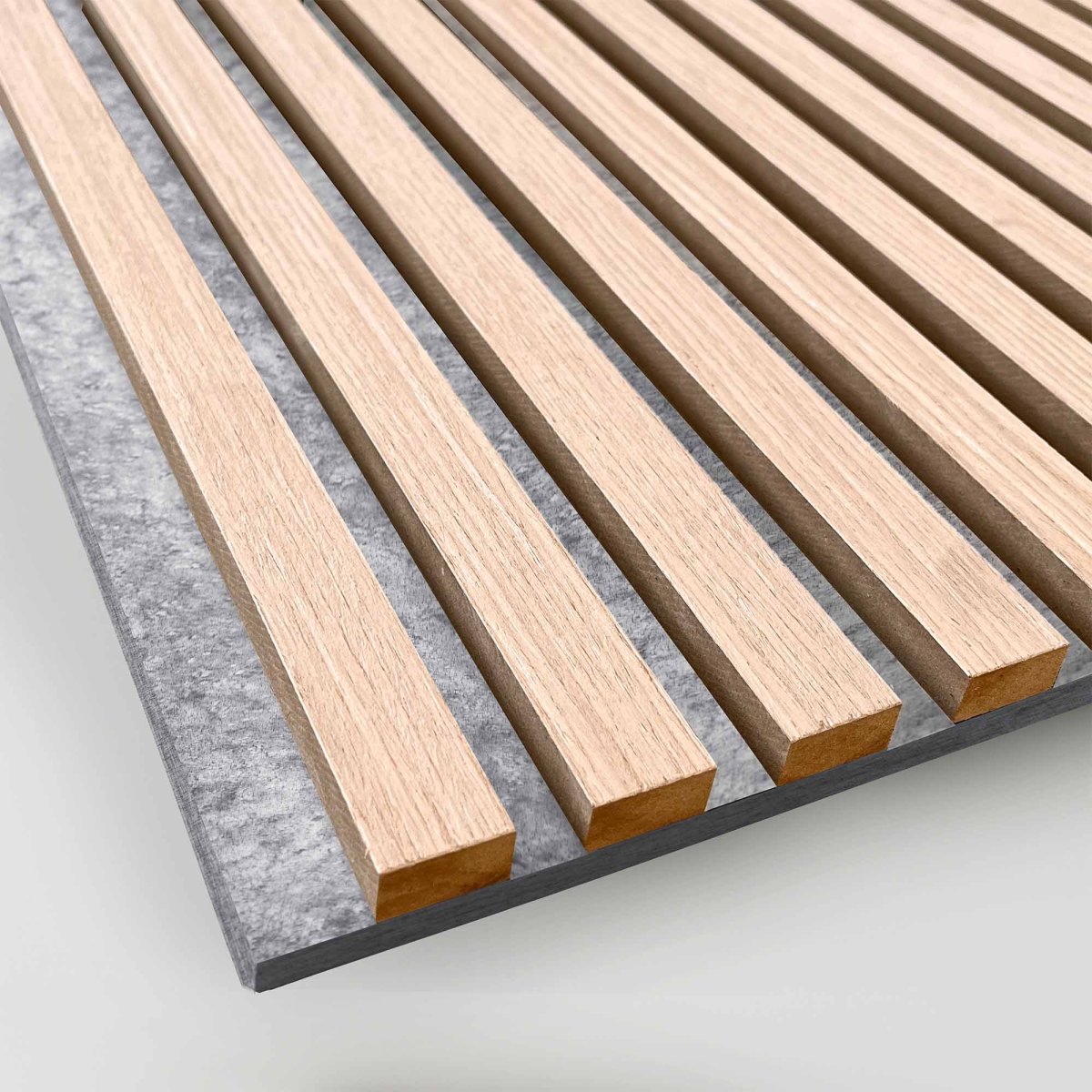 White Oak akoestisch paneel, grijs akoestisch vilt - Afbeelding 2