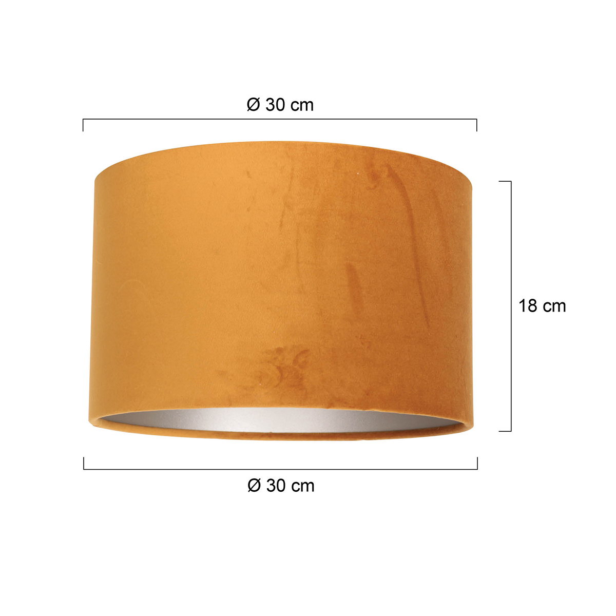 Lampenkap velours rond | goud | Ø 18 cm | E27 fitting - Afbeelding 7