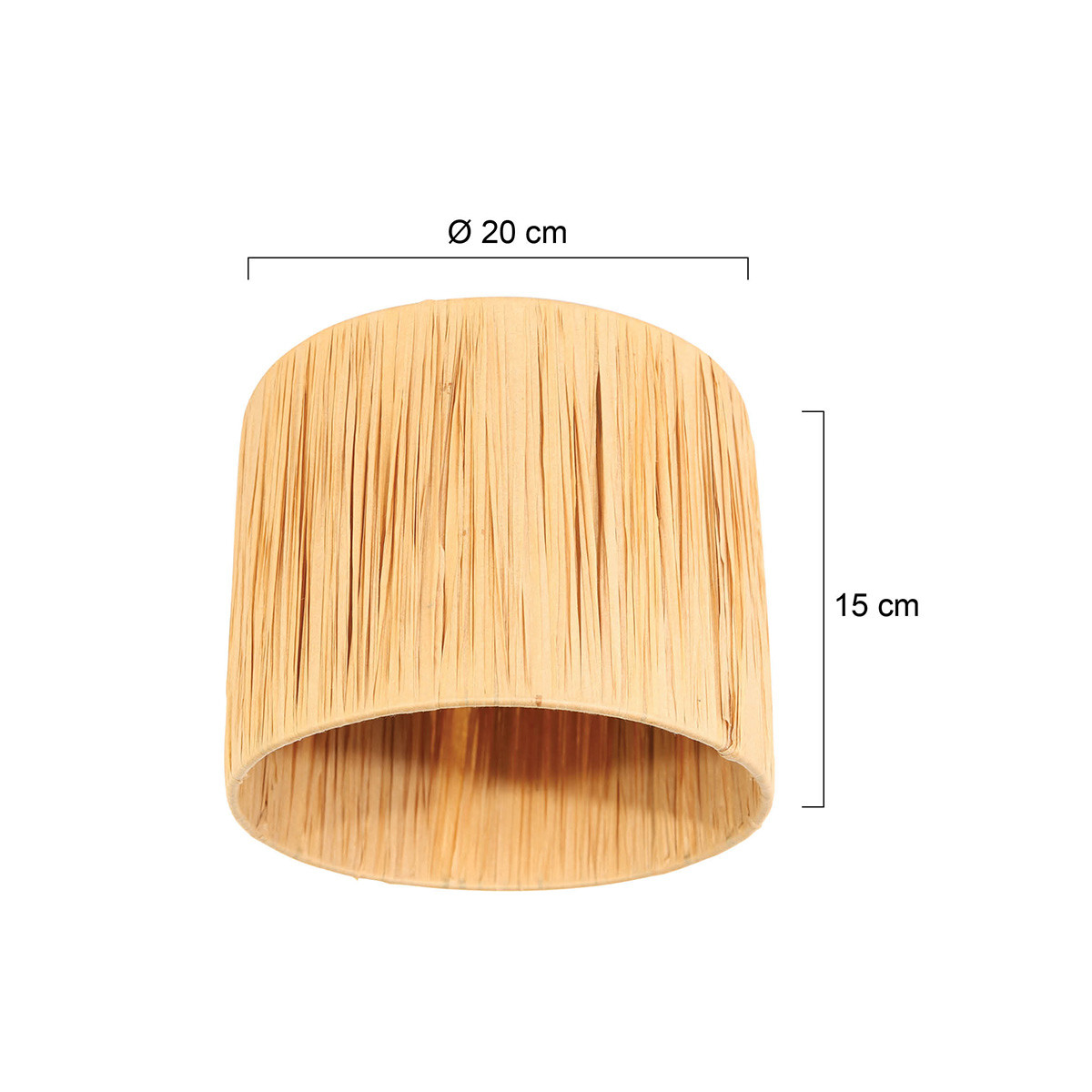 Lampenkap rond naturel | E27 | 15 cm | trendy stijl - Afbeelding 7